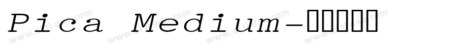 Pica Medium字体转换